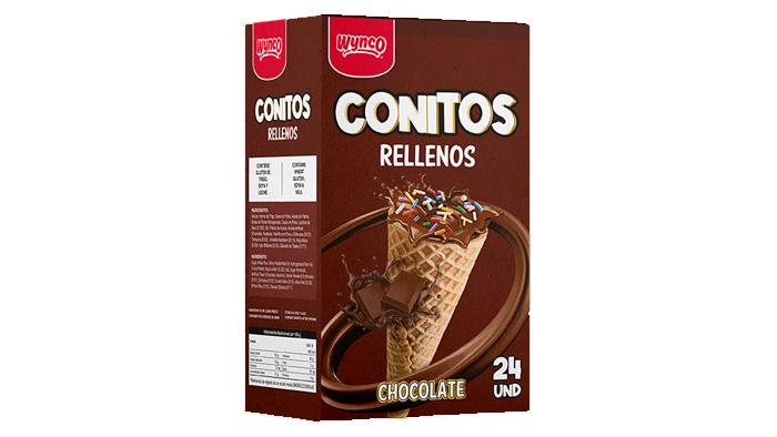 CONITOS RELLENOS CHOCOLATE 24U