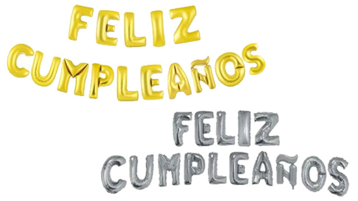 GLOBO FELIZ CUMPLEANOS CORRIDO