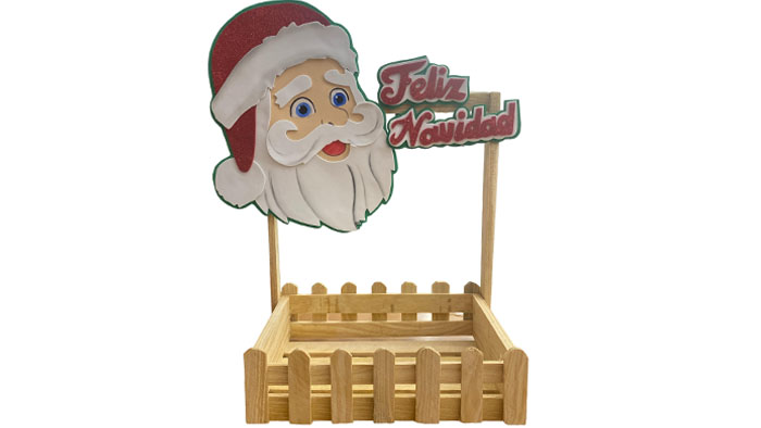 CESTA DECORADA NAVIDAD 10