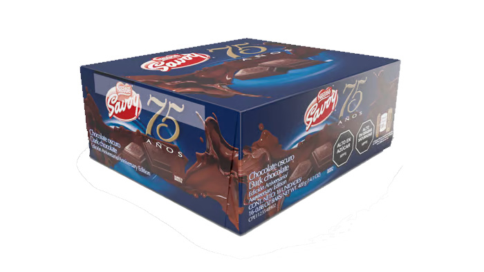 CARRE MINI 75ANIVERS DARK 25G