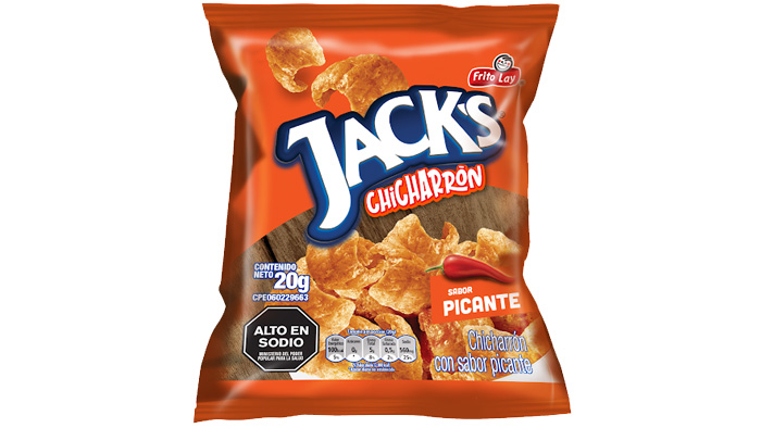 CHICHARRON JACKS PICANTE 20G