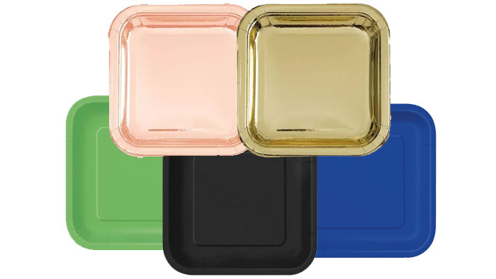 PLATO CARTON CUADRADO COLOR #7 8U