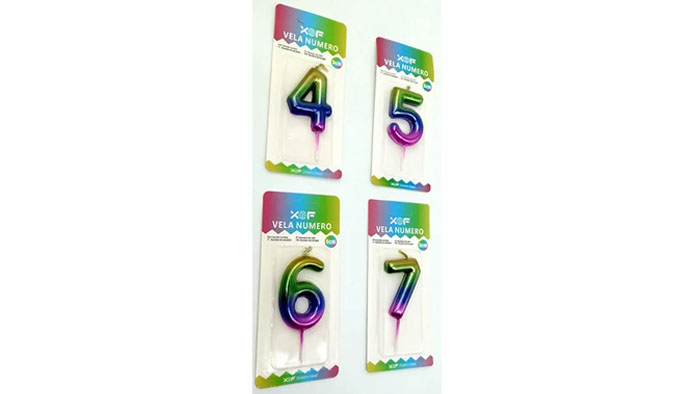 VELAS CUMPLEANOS NUMEROS TORNASOL PEQ