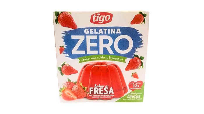 GELATINA TIGO ZERO FRESA 12G